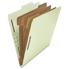Universal Eight-Section Pressboard Classification Folders, 3 Dividers, Letter Size, Gray-Green, 10/Box (10293)