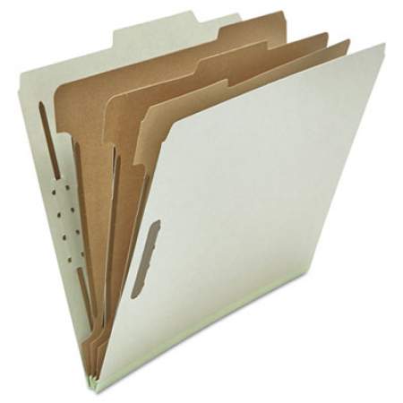 Universal Eight-Section Pressboard Classification Folders, 3 Dividers, Letter Size, Gray, 10/Box (10292)