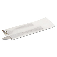 Silverware Bags, 2.25" x 10" x 10", Translucent White, 2,000/Carton (300039)