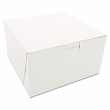 White One-Piece Non-Window Bakery Boxes, 7 x 7 x 4, White, Paper, 250/Carton (0921)