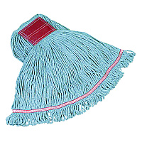 Swinger Loop Wet Mop Heads, Cotton/Synthetic, Large, Blue (C153BLU)