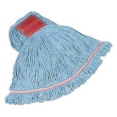 Rubbermaid Commercial Swinger Loop Wet Mop Heads, Cotton/Synthetic, Blue, Large (C153BLU)