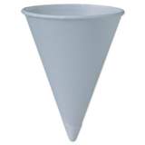 Dart Bare Treated Paper Cone Water Cups, 6 oz, White, 200/Sleeve, 25 Sleeves/Carton (6RBU)