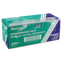 PVC Food Wrap Film Roll in Easy Glide Cutter Box, 12" x 2,000 ft (910SC)