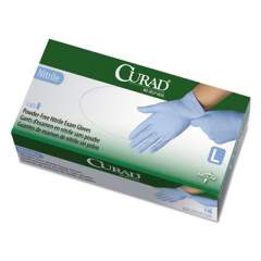 Curad Nitrile Exam Glove, Powder-Free, Large, 150/Box (CUR9316)