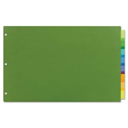 Avery Insertable Big Tab Plastic Dividers, 8-Tab, 11 x 17, Green, 1 Set (11179)