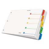 Cardinal OneStep Printable Table of Contents Dividers, 5-Tab, 1 to 5, 11 x 17, White, 1 Set (84893)
