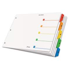 Cardinal OneStep Printable Table of Contents Dividers, 5-Tab, 1 to 5, 11 x 17, White, 1 Set (84893)
