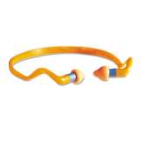 Howard Leight by Honeywell QB2HYG Banded Multi-Use Earplugs, 25NRR, Orange Band/Orange Plug, 10/Box