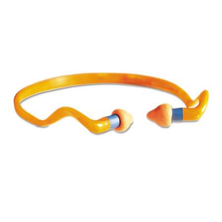 Howard Leight by Honeywell QB2HYG Banded Multi-Use Earplugs, 25NRR, Orange Band/Orange Plug, 10/Box