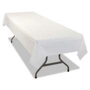 Tablemate Table Set Rectangular Table Covers, Heavyweight Plastic, 54" x 108", White, 24/Carton (549WHCT)
