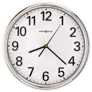Howard Miller Hamilton Wall Clock, 12" Overall Diameter, Silver Case, 1 AA (sold separately) (625561)