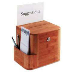 Safco Bamboo Suggestion Boxes, 10 x 8 x 14, Cherry (4237CY)