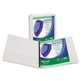Samsill Clean Touch Round Ring View Binder Protected w/Antimicrobial Additive, 3 Rings, 4" Capacity, 11 x 8.5, White (17297)