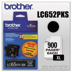 Brother LC652PKS Innobella High-Yield Ink, 900 Page-Yield, Black, 2/Pack