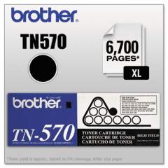 Brother TN570 High-Yield Toner, 6,700 Page-Yield, Black