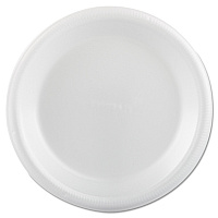 Foam Dinnerware, Plate, 9" dia, White, 25/Pack, 20 Packs/Carton (12003)