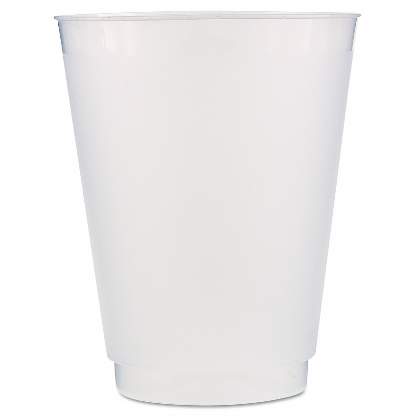 Front Flex Plastic Cups, 16 oz, Frosted, 25/Pack, 20 Packs/Carton (PF16)