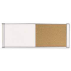 MasterVision Combo Cubicle Workstation Dry Erase/Cork Board, 36x18, Silver Frame (XA10003700)