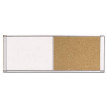 MasterVision Combo Cubicle Workstation Dry Erase/Cork Board, 36x18, Silver Frame (XA10003700)