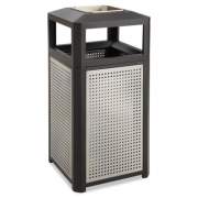 Safco Ashtray-Top Evos Series Steel Waste Container, 38 gal, Black (9935BL)