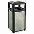 Evos Series Steel Waste Container, 38 gal., Steel, Powder Coated Finish, Black (9935BL)