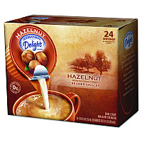 Coffee Creamer, Hazelnut, 0.44 oz Mini Cups, 24/Box (100680)