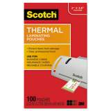 Scotch Laminating Pouches, 5 mil, 3.75" x 2.38", Gloss Clear, 100/Pack (TP5851100)