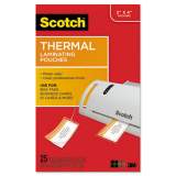 Scotch Laminating Pouches, 5 mil, 2.5" x 4.2", Gloss Clear, 25/Pack (TP585325)