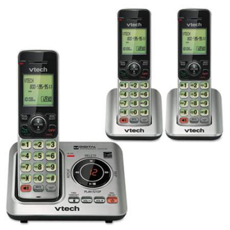 Vtech CS6629-3 Cordless Digital Answering System, Base and 2 Additional Handsets