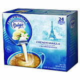 Flavored Liquid Non-Dairy Coffee Creamer, French Vanilla, 0.44 oz Mini Cups, 24/Box (100681)