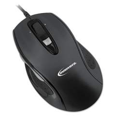 Innovera Full-Size Wired Optical Mouse, USB 2.0, Right Hand Use, Black (61014)