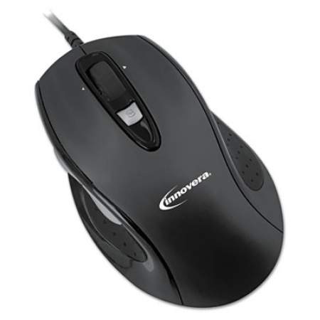 Innovera Full-Size Wired Optical Mouse, USB 2.0, Right Hand Use, Black (61014)
