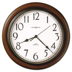 Howard Miller Talon Auto Daylight-Savings Wall Clock, 15.25" Overall Diameter, Cherry Case, 1 AA (sold separately) (625417)