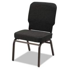 Alera Oversize Stack Chair without Arms, Supports Up to 500 lb, Black Fabric Seat/Back, Black Base, 2/Carton (BT6610)