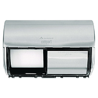 Compact Coreless Side-by-Side Double Roll Tissue Dispenser, 10.13 x 6.75 x 7.13, Stainless Steel (56798)
