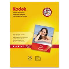 Kodak Premium Photo Paper, 8.5 mil, 8.5 x 11, Glossy White, 25/Pack (8689283)