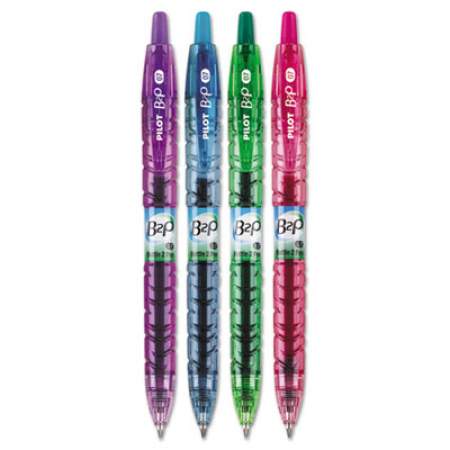 Pilot B2P Bottle-2-Pen Recycled Gel Pen, Retractable, Fine 0.7 mm, Assorted Ink and Barrel Colors, 4/Pack (36620)