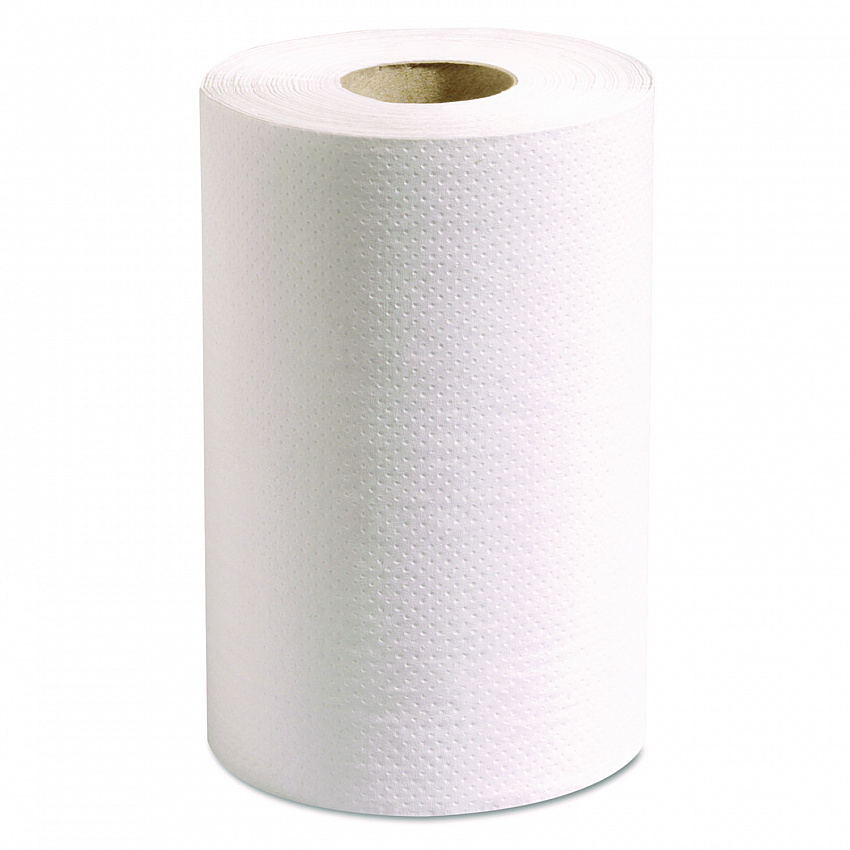 100% Recycled Hardwound Roll Paper Towels, 1-Ply, 7.88" x 350 ft, White, 12 Rolls/Carton (P700B)