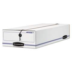 Bankers Box LIBERTY Check and Form Boxes, 9" x 24" x 6.38", White/Blue, 12/Carton (00006)