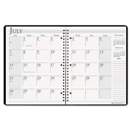 House of Doolittle Spiralbound Academic Monthly Planner, 11 x 8.5, Black Cover, 14-Month (July to Aug): 2021 to 2022 (26302)