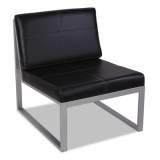 Alera Ispara Series Armless Chair, 26.57" x 30.71" x 31.1", Black Seat/Back, Silver Base (RL8319CS)