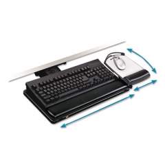 3M Knob Adjust Keyboard Tray With Highly Adjustable Platform, Black (AKT80LE)
