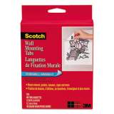 Scotch Precut Removable Mounting Tabs, Removable, Holds Up to 0.25 lb, 6 Tabs, Double-Sided, 0.5 x 0.75, Black, 480/Pack (7225)