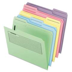 Pendaflex Printed Notes Folder with One Fastener, 1/3-Cut Tabs, Letter Size, Assorted, 30/Pack (45270)