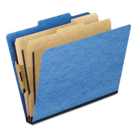 Pendaflex Six-Section Colored Classification Folders, 2 Dividers, Letter Size, Light Blue, 10/Box (1257LB)