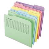 Pendaflex Printed Notes Folder, 1/3-Cut Tabs, Letter Size, Assorted, 30/Pack (45269)