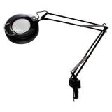 Ledu Clamp-On Fluorescent Swing Arm Magnifier Lamp, 5" Lens, 42" Reach, Black (L745BK)