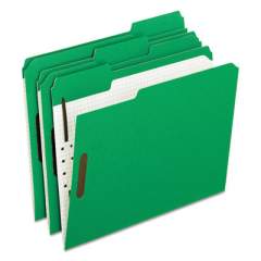 Pendaflex Colored Folders with Two Embossed Fasteners, 1/3-Cut Tabs, Letter Size, Green, 50/Box (21329)
