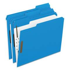 Pendaflex Colored Folders with Two Embossed Fasteners, 1/3-Cut Tabs, Letter Size, Blue, 50/Box (21301)